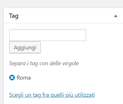 tag su wordpress